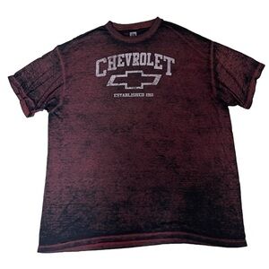 Men’s GM Chevrolet Burgundy & Black T-Shirt Size 2XL!